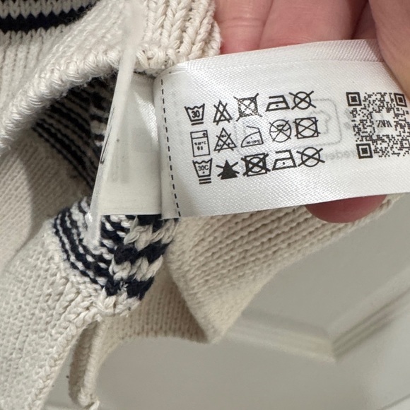 Zara Kids Cream Knit Sleeveless Sweater Vest - Picture 3 of 4